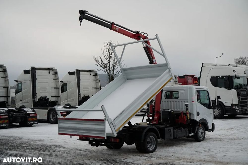 Renault MAXITY 140 DXI / BASCULATOR / + HDS FASSI F22A / CAPACITATE DE RIDICARE 995 KG / ATRACȚIE 5,5 M / IMPORTAT - 5