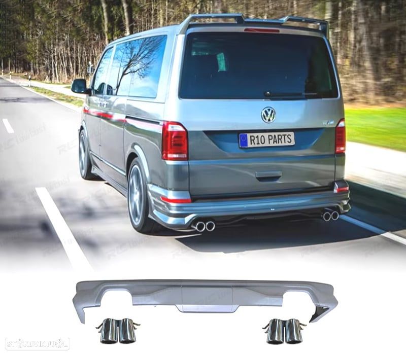 DIFUSOR VOLKSWAGEN VW MULTIVAN T6 T6.1 15-24 + PONTEIRAS DE ESCAPE - 1