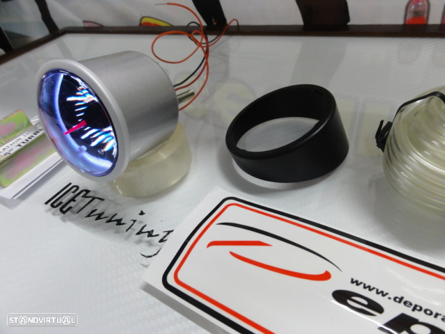 Manometro da Pressao do Turbo 3 bar Fundo Preto / smoke c/iluminaçao led branco Depo Racing Japan 52mm de diametro - 11