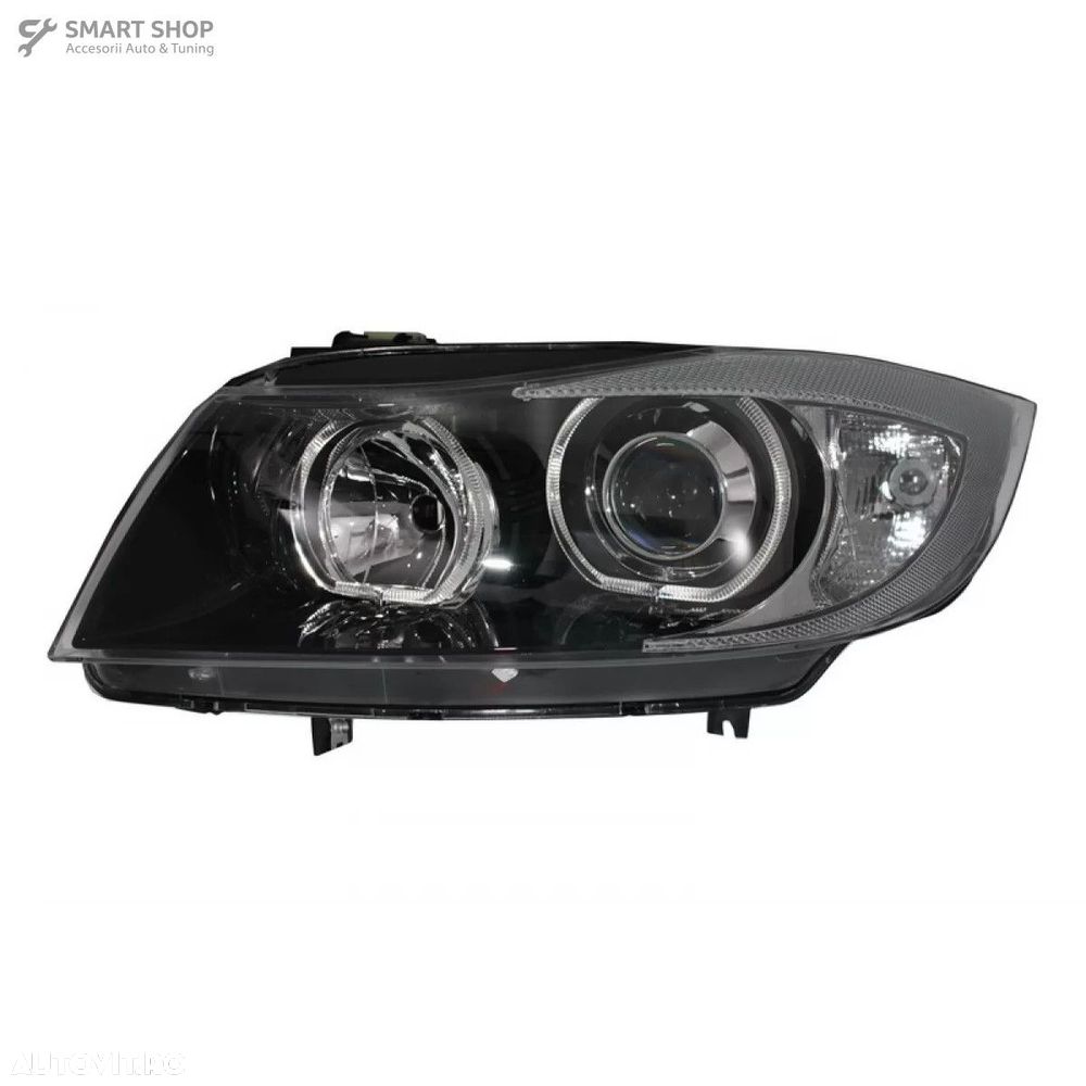 Faruri Angel Eyes BMW Seria 3 E90 Sedan E91 Touring (03.2005-2011) Neg - 3