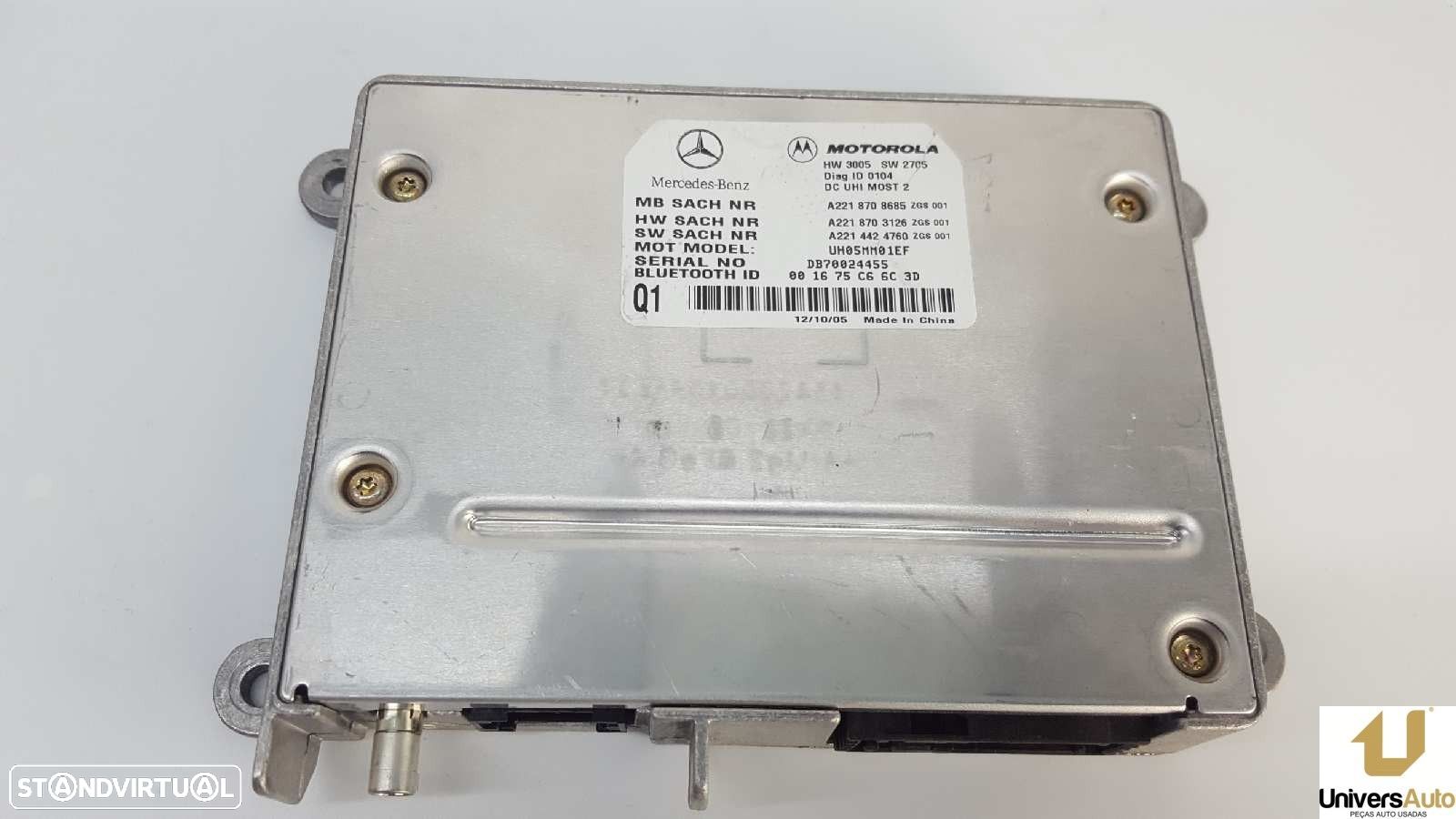 UNIDADE DE CONTROLE BLUETOOTH MERCEDES CLASE S (W221) BERLINA 320 / 350 CDI (221... - 1