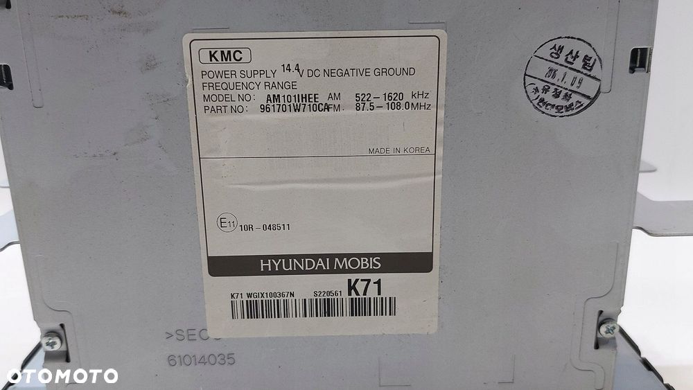 radio radioodtwarzacz cd kia rio iii 16r lift 961701w710ca - 5