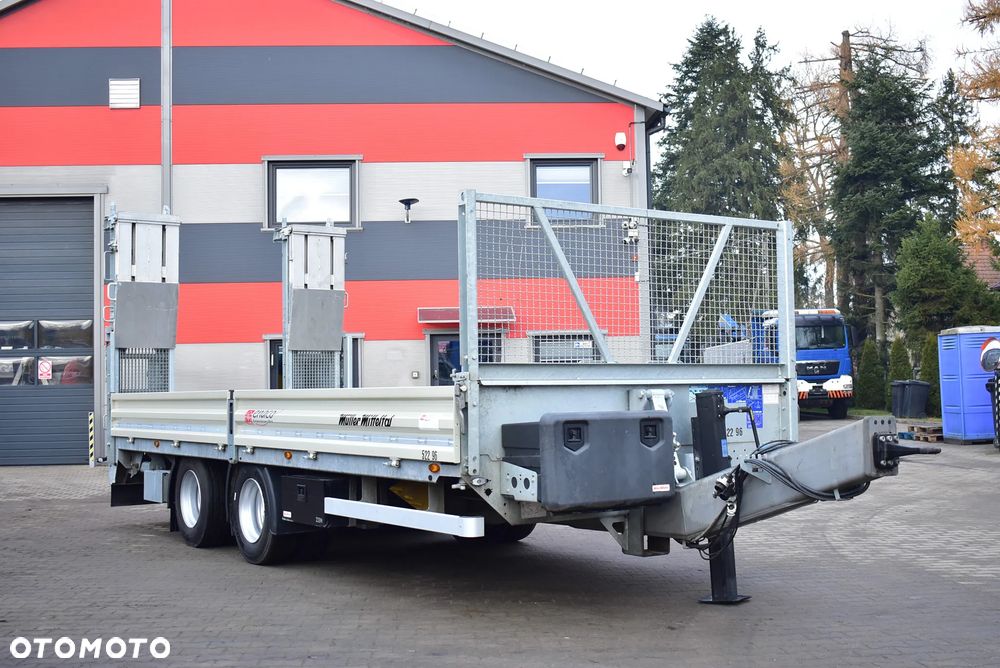 Müller-Mitteltal Przyczepa niskopodwoziowa/ Tandem/ do transportu maszyn budowlanych, kontenerów/ DMC : 18.000 KG/ Najazdy/ Sprowadzona z Niemiec / Jak nowa ! - 1