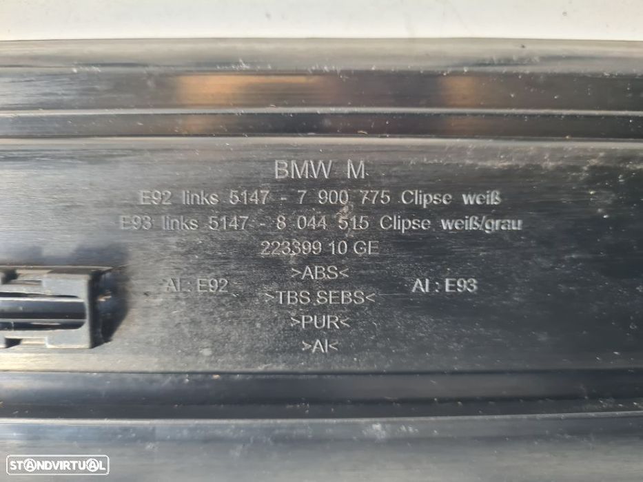 SOLEIRA PLACAS PÉ PORTA ORIGINAL 7900775 8044515 BMW SERIE 3 COUPE 320D E92 PACK M - 6