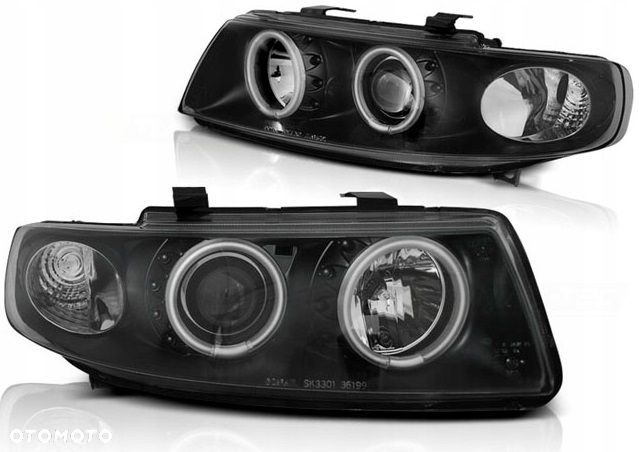 Reflektor Lampa kpl Ringi Angel Eyes Led CCfl Seat Leon I 1m Toledo II 2 - 1