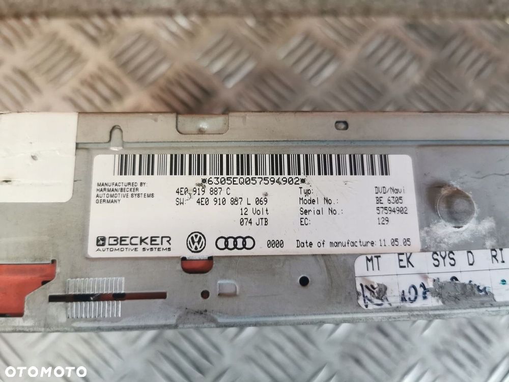 AUDI A6C6 OE CZYTNIK NAWIGACJI 4E0919887C - 3