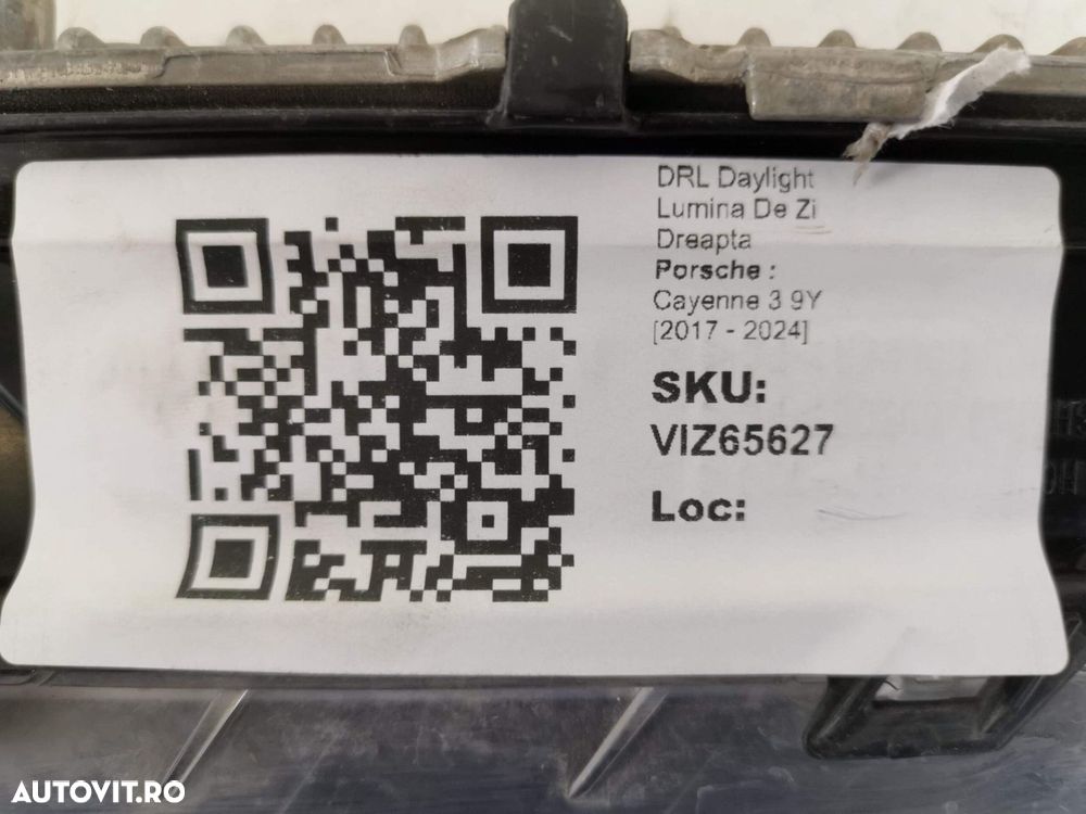 DRL Daylight Lumina De Zi Dreapta Porsche  Cayenne 3 9Y 2017 2018 2019 - 8
