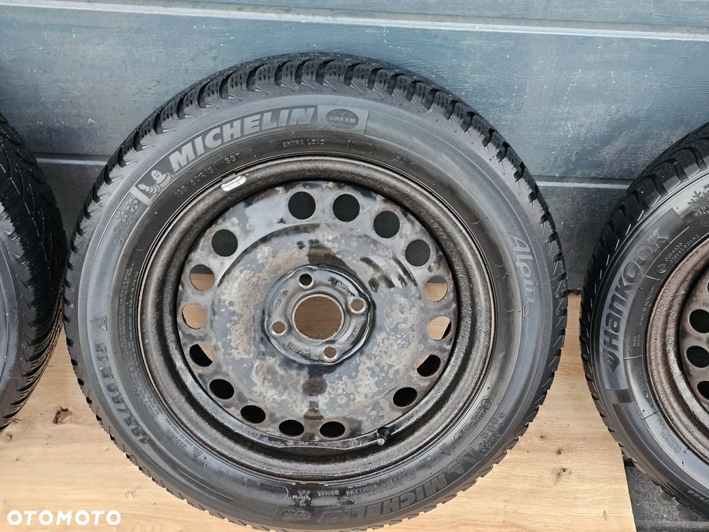KOŁA FELGI STALOWE OPONY ZIMOWE 15 CALI OPEL ASTRA G H MERIVA A CORSA C D 4X100 185/60/15 ET43 - 5