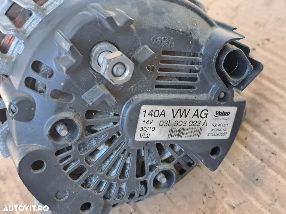 Alternator generator dinam 14V 140A Valeo Original VW Golf 6, Passat B7, Touran, Polo 6R, Skoda Octavia 2, Superb 2 1.6tdi CAY - 3