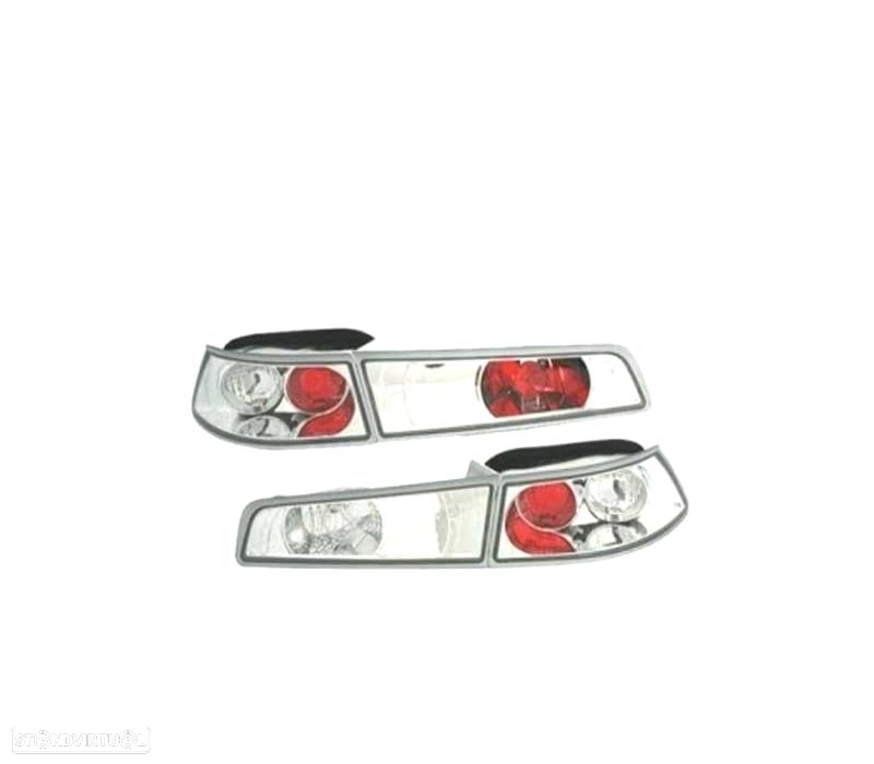 FAROLINS TRASEIROS ALFA ROMEO 145 94-01 FUNDO CROMADO - 2