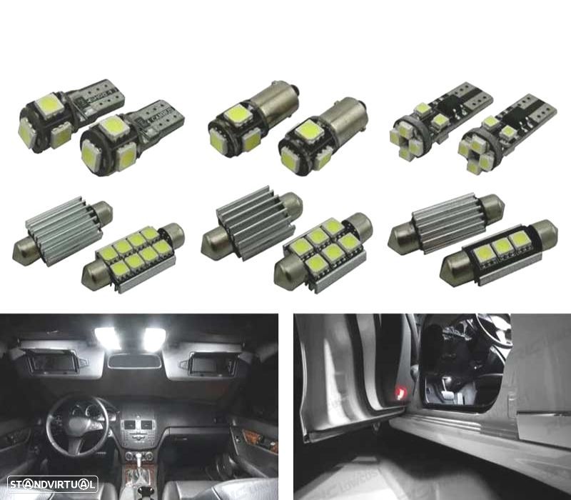 KIT COMPLETO 14 LAMPADAS LED INTERIOR PARA MERCEDES CLASE C CL203 C203 COUPE C160 C180 C200 C220 C23 - 1