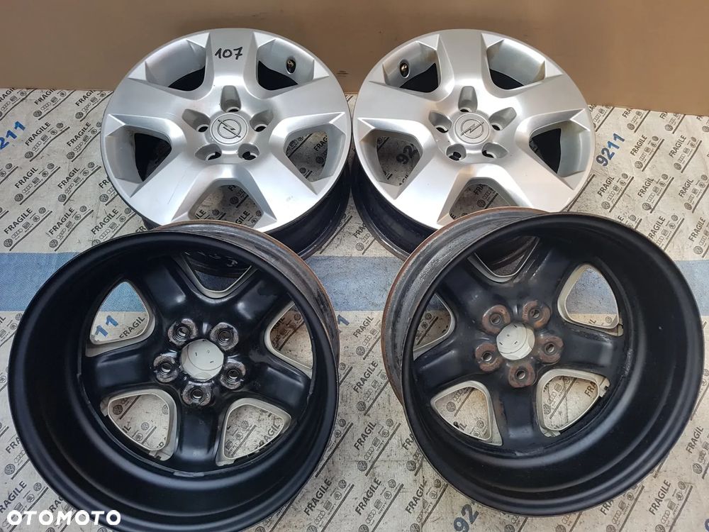 FELGI STALOWE STRUKTURALNE KOŁPAKI OPEL  5x110 6,5JX16 ET39 ASTRA H MERIWA B ZAFIRA B VECTRA C - 8