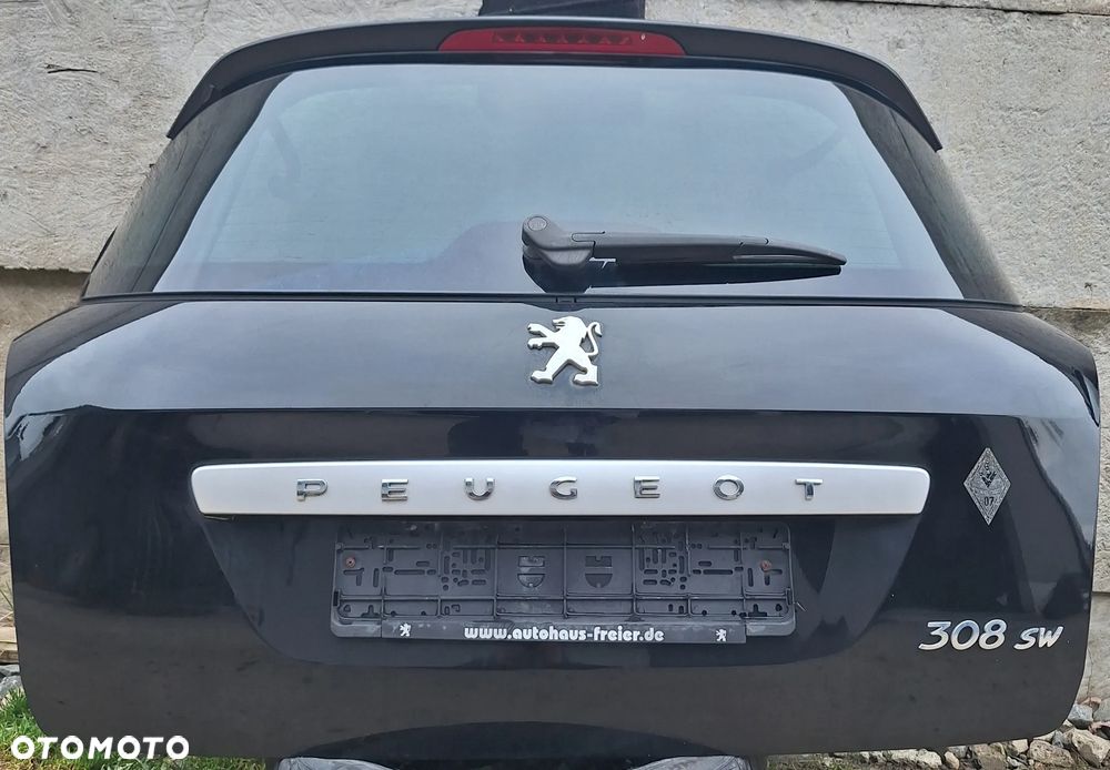 KLAPA BAGAZNIKA KOMPLETNA - PEUGEOT 308 T7/2008 ROK-CZARNA/KTVD - 2