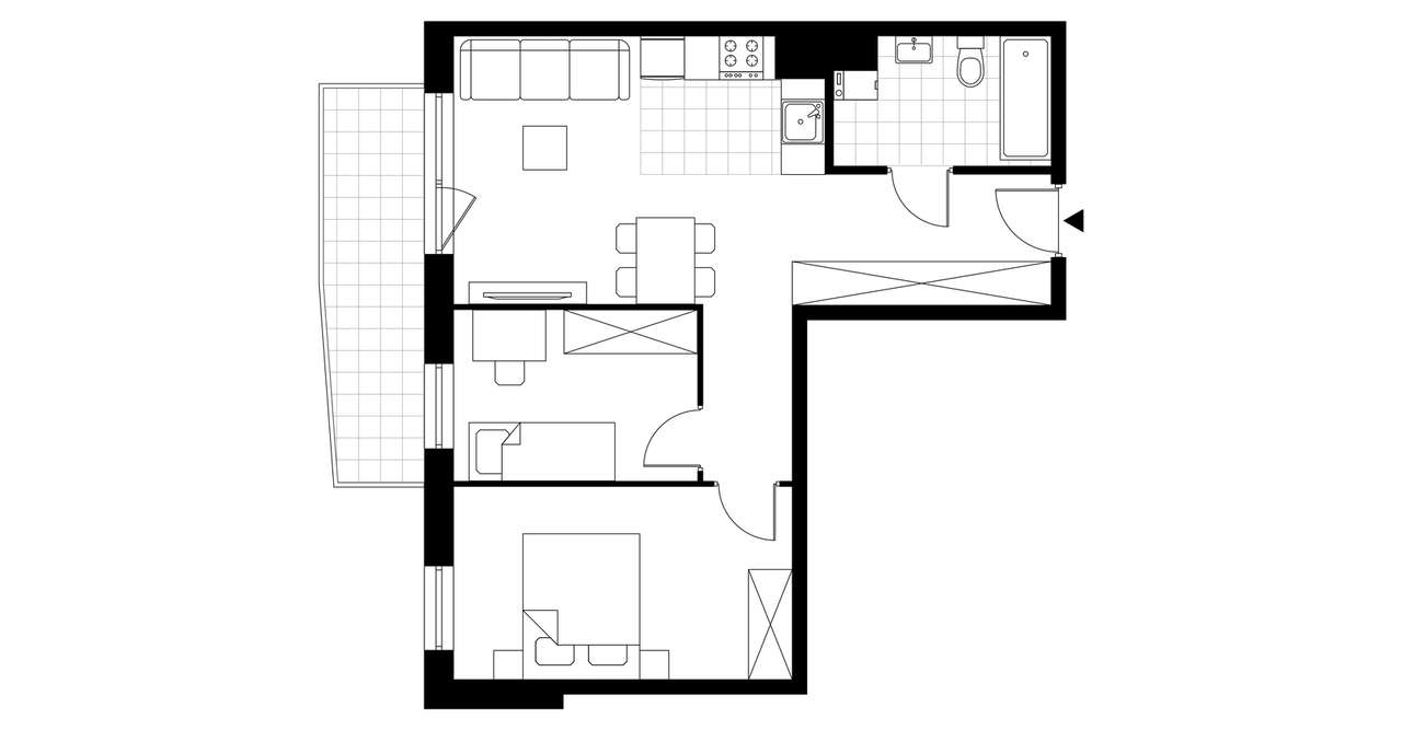 3-pokojowe mieszkanie 54m2 + balkon - Pełny obrazek: 4/16