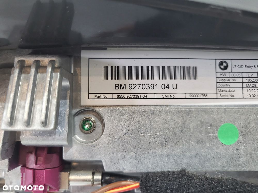 BMW F30 F31 RADIO CD PROFESSIONAL EKRAN WYŚWIETLACZ 9270391 9310455 - 5