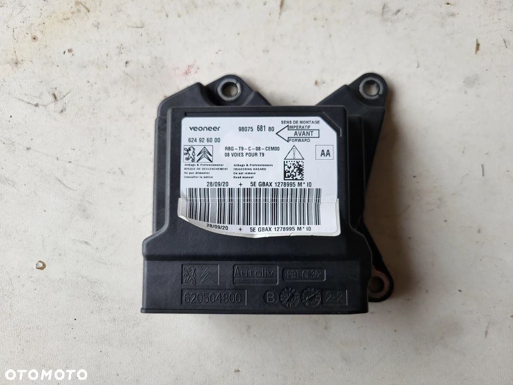 Moduł Sensor Poduszek Airbag Peugeot 308 T9 - 1
