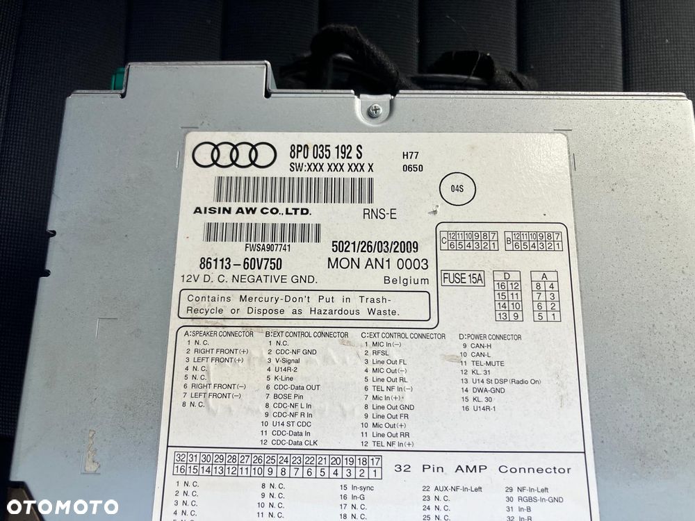 RADIO NAWIGACJA AUDI A3 8P 8P0035192S - 2