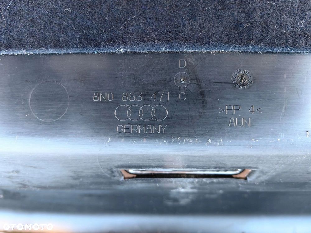 Osłona pasa tylnego wewnętrzna czarna AUDI TT 8N 8N0863471C - 4