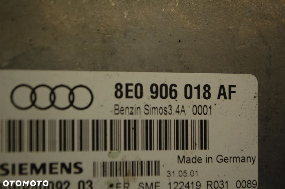 STEROWNIK KOMPUTER SILNIKA 8E0906018AF AUDI A4 B6 1.6 A4 B7 - 3