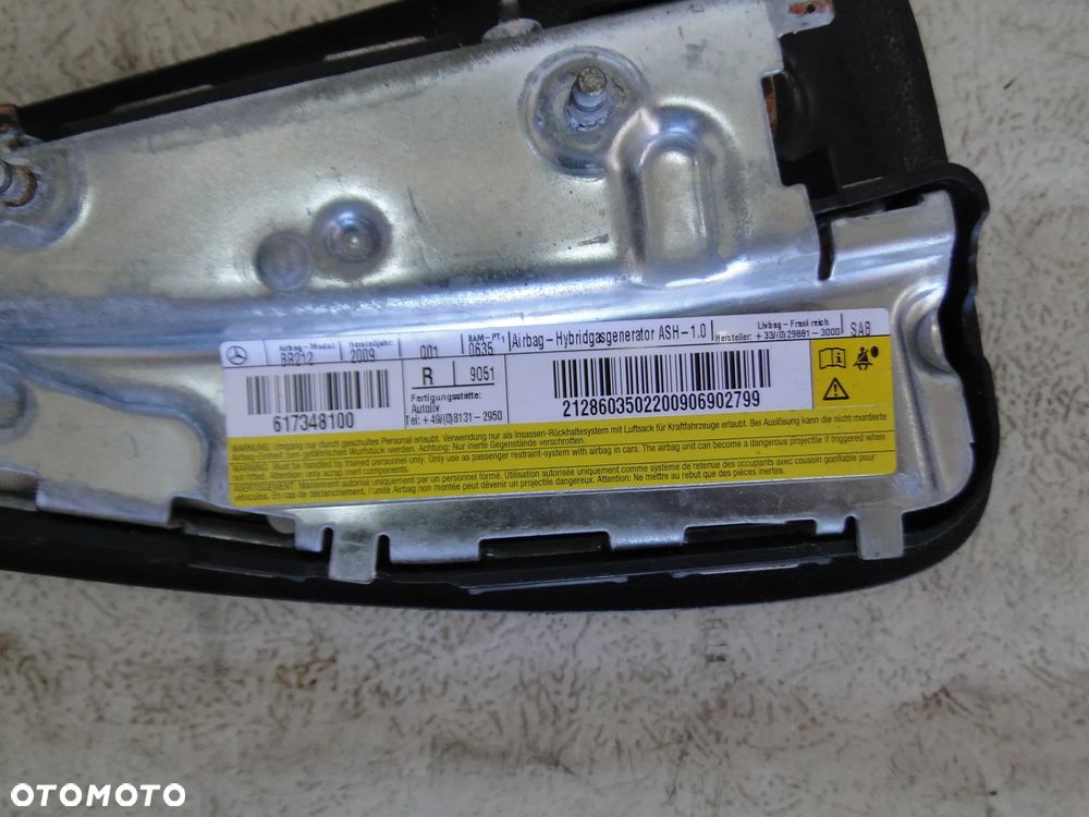 MERCEDES E-KLASA W212 CLS W218 PODUSZKA POWIETRZNA AIRBAG PRAWA EUROPA - 4