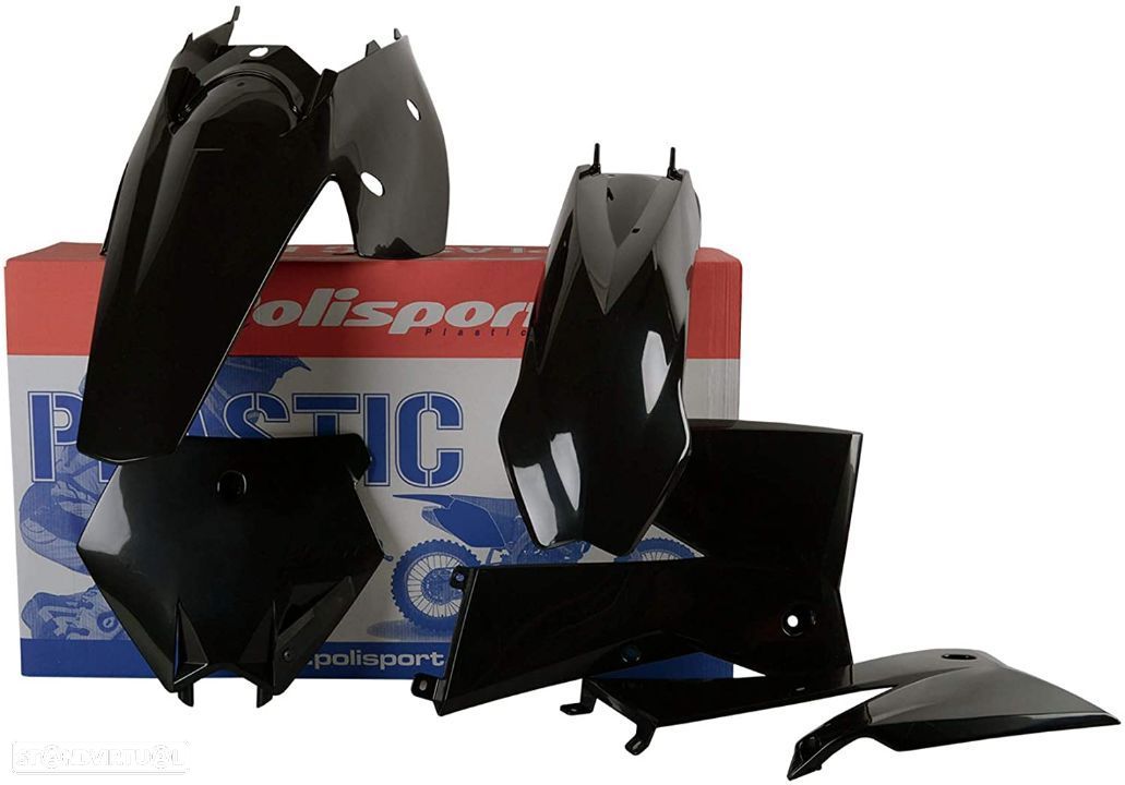 kit plasticos polisport preto ktm exc 250 / 450 - 1