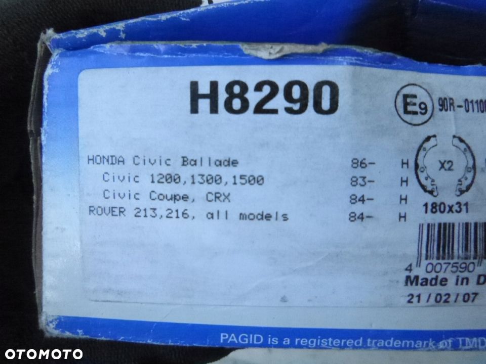 HONDA CIVIC II III IV V CRX SZCZĘKI HAMULCOWE TYŁ - 3