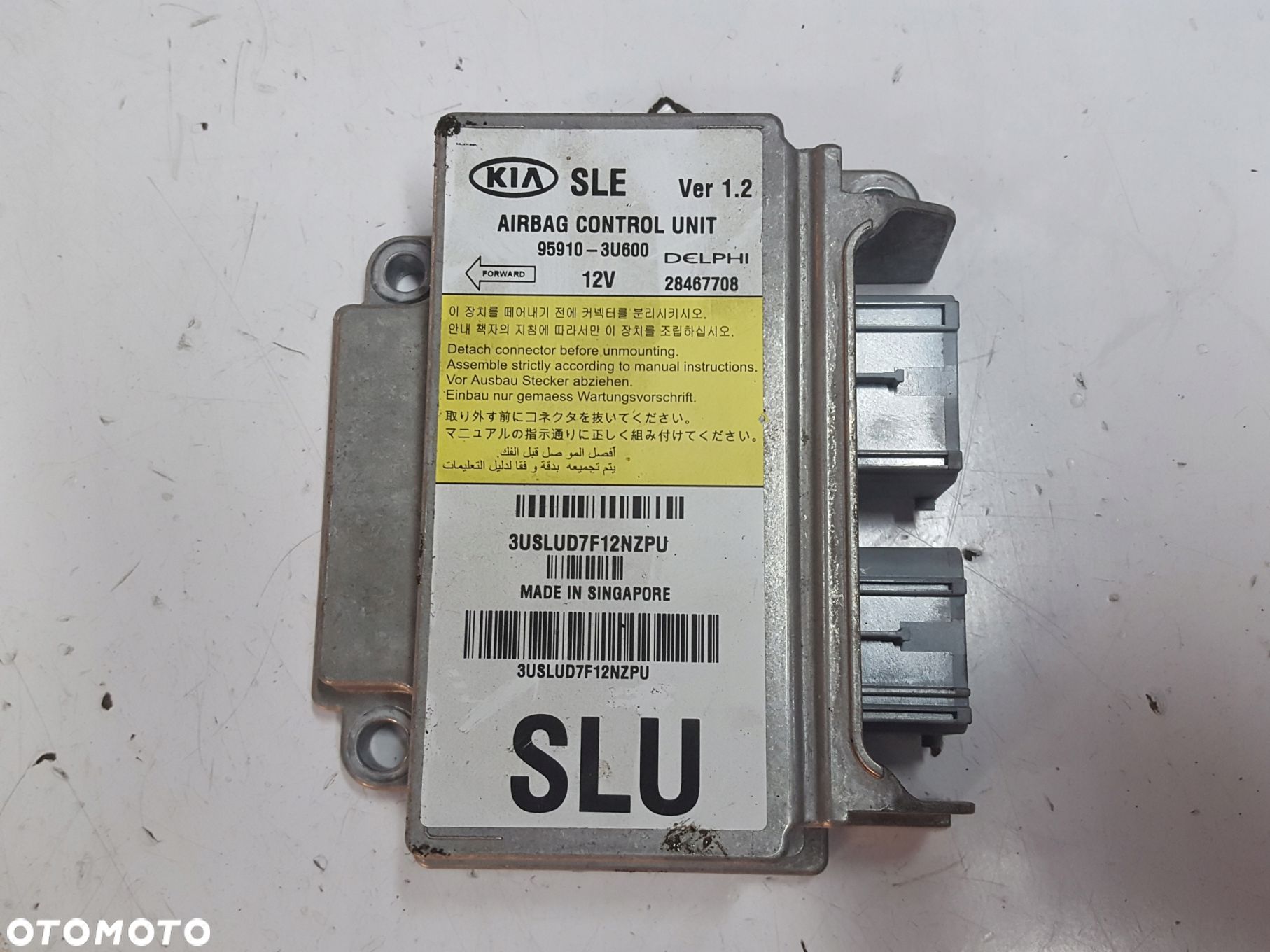 KIA SPORTAGE III LIFT 14-16r SENSOR PODUSZEK AIRBAG 95910-3U600 - 1