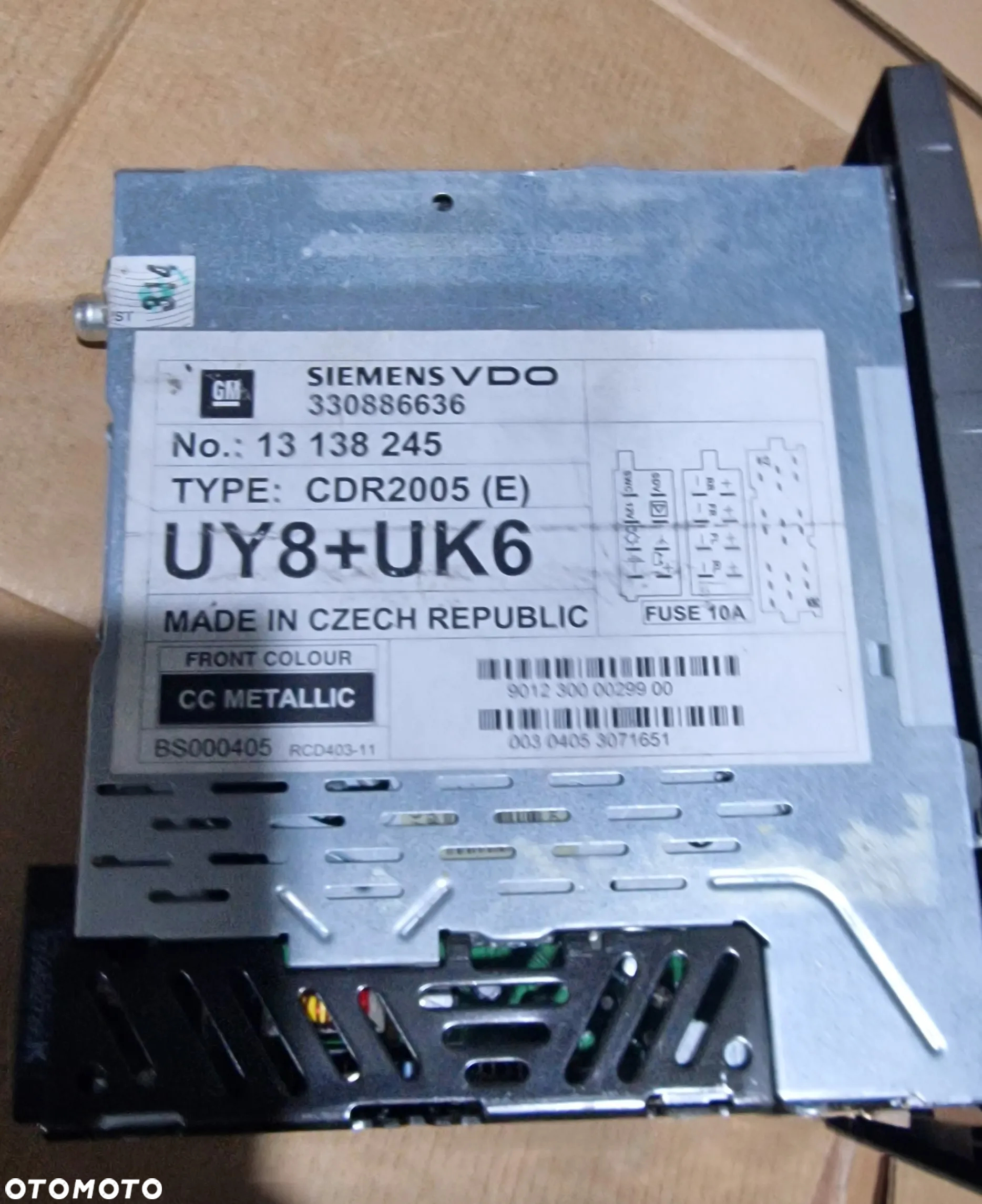 RADIO + WYŚWIETLACZ CDR 2005 SIEMENS 13138245 13178796  OPEL VECTRA C - 6