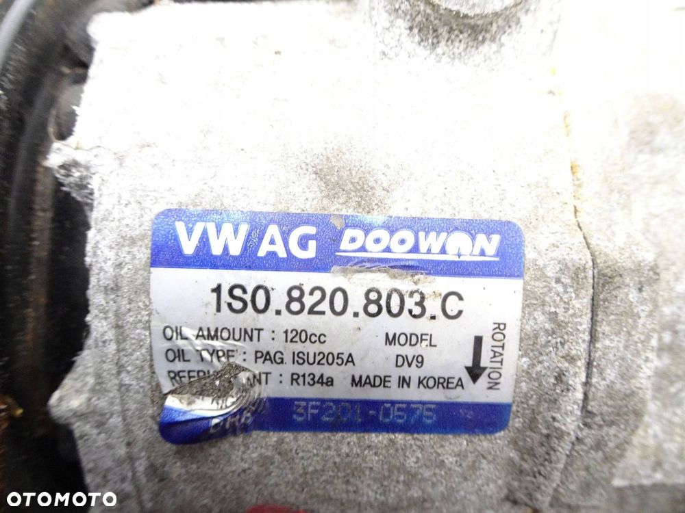 kompresor klimatyzacji volkswagen up skoda citigo 1.0 benzyna 1s0820803c - 7