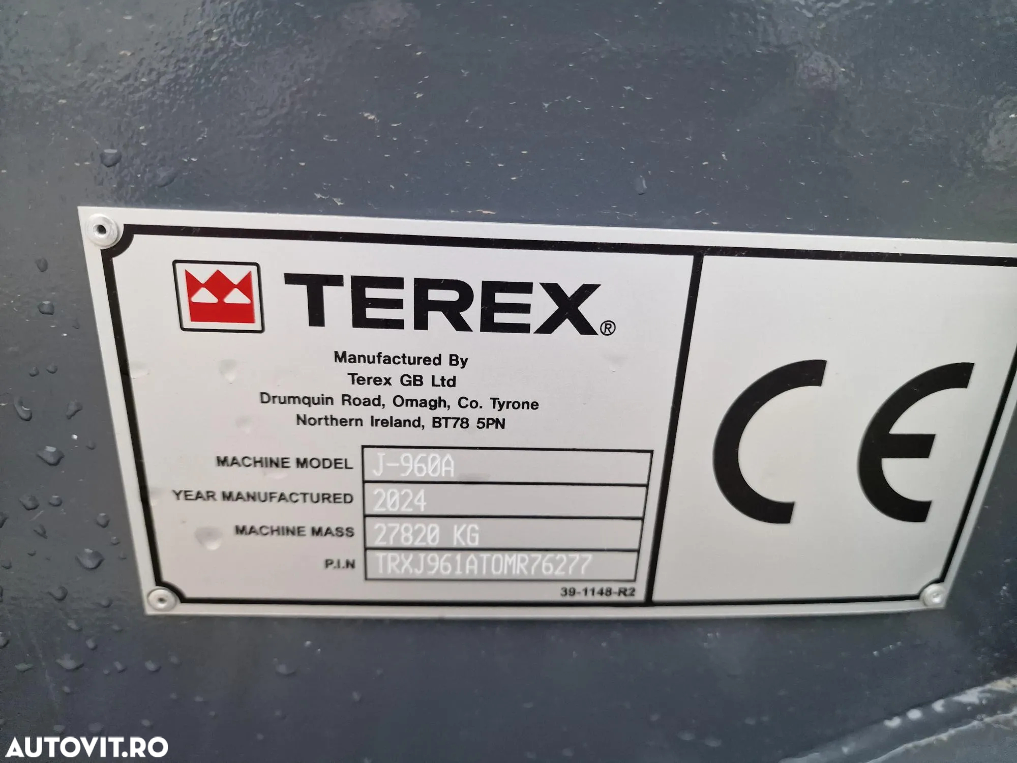 Terex Concasor mobil 28t, FINLAY J960, Cuva 0,9x0,.6m volum 3,6mc, motor CAT 175CP, banda magnetica, GARANTIE, posibilitate leasing 5 ani, PROMOTIE 329.000 EUR+Tva - 7