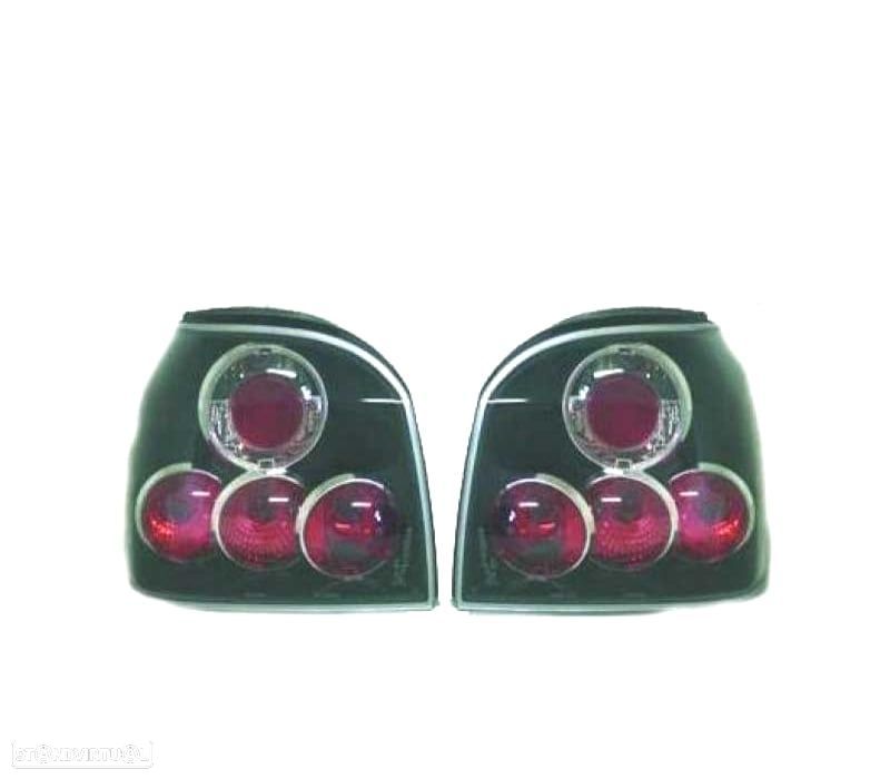 FAROLINS TRASEIROS GOLF3 MK III 91-97 PRETO - 1