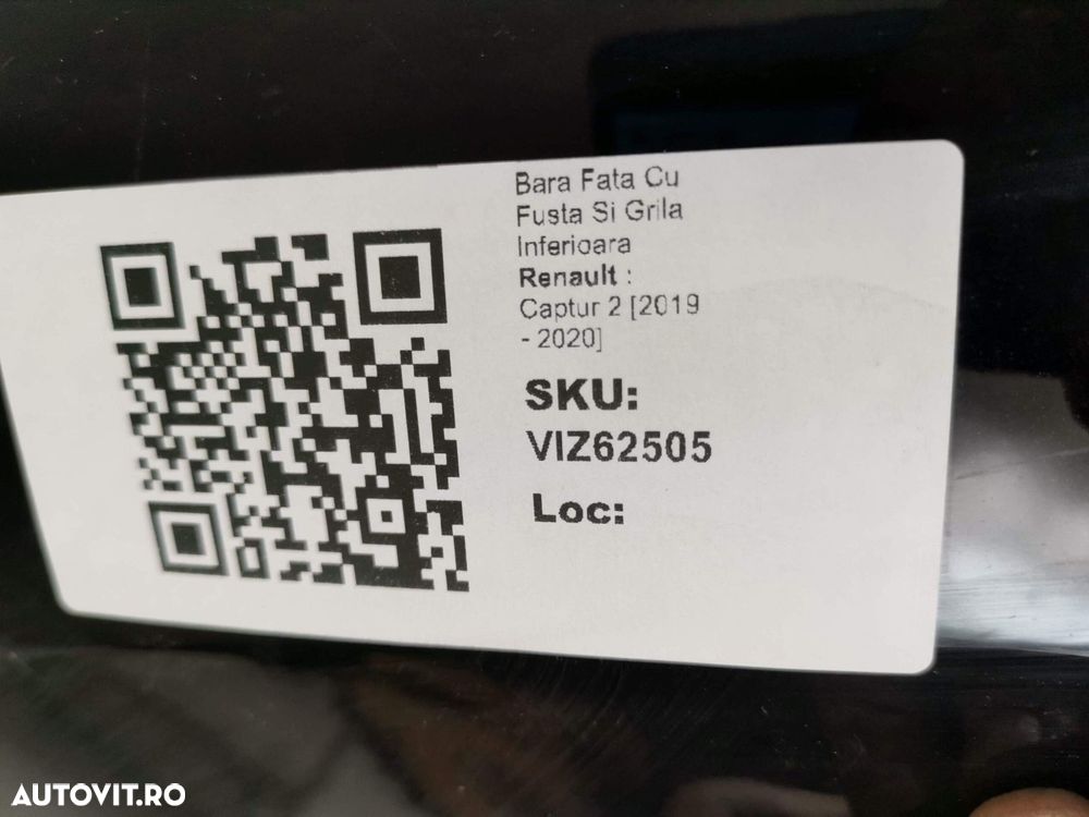 Bara Fata Cu Fusta Si Grila Inferioara Renault  Captur 2 2019 2020 Ori - 8