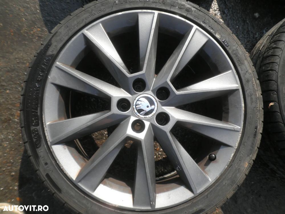 Jante 17" + anvelope Skoda Rapid , Fabia , Octavia 3, 5JJ601025 7J ET46 215/40/17 - 3