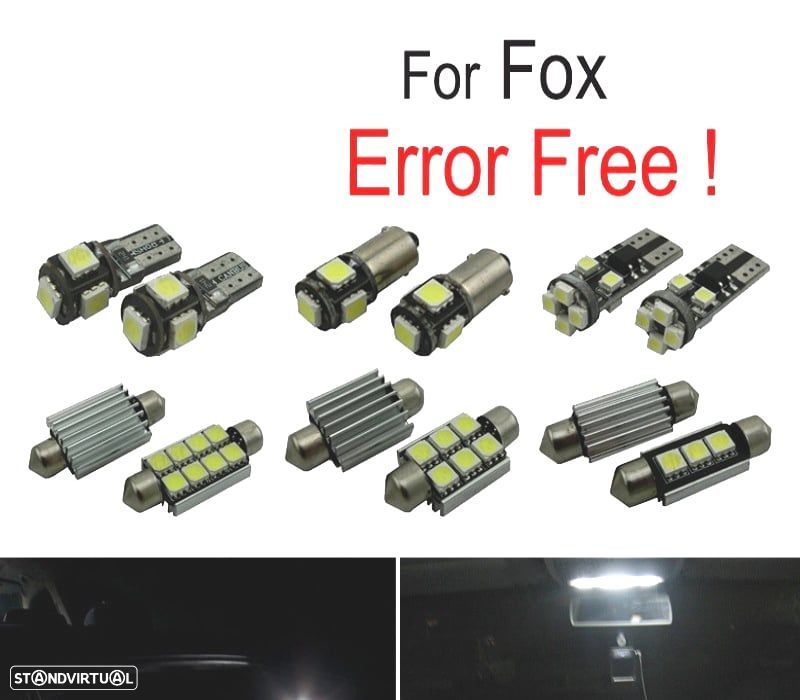 KIT COMPLETO DE 8 LAMPADAS LED INTERIOR PARA VOLKSWAGEN VW FOX 04-14 - 1