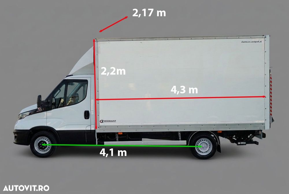 Iveco DAILY 35-160 / CONTAINER - 4,3 M / DHOLLANDIA LIFT - 750 KG / 3 LOCURI / DOUĂ / IMPORTAT / - 3
