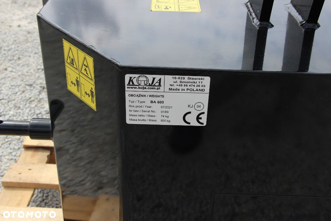 Balast do ciągnika na przedni Tuz obciążnik ciężar 600 KG Koja - 4