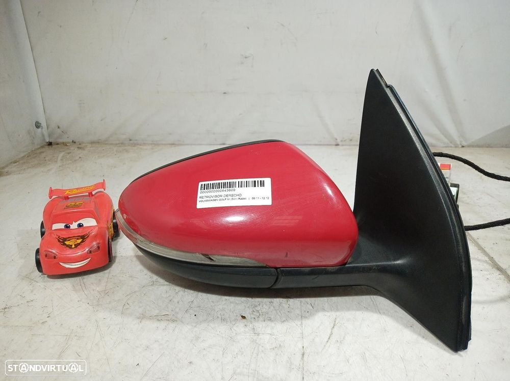 ESPELHO RETROVISOR DIREITO VOLKSWAGEN GOLF VI 2011 -5K0857508AD9B9 - 4