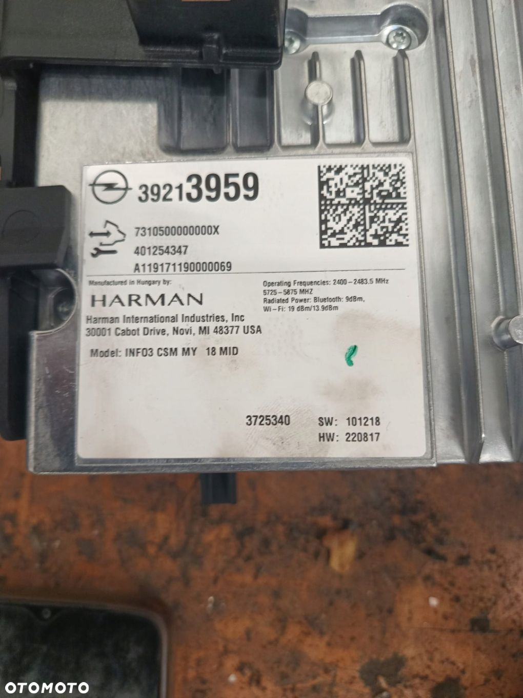 OPEL INSIGNIA B WZMACNIACZ HARMAN 39213959 - 2
