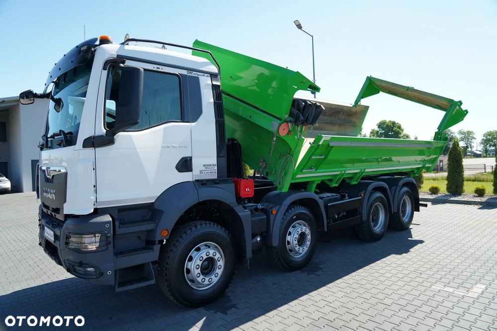 MAN TGS 35.470 / 8x4 / WYWROTKA 2 STRONNA / HYDROKLAPA / HYDROBURTA / BORDMATIK / OPONY 100% / NAVI RIO / EURO 6 - 11
