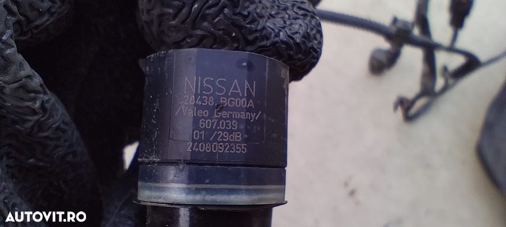 INSTALATIE + SENZORI PARCARE BARA SPATE NISSAN QASHQAI (J10 / NJ10) / QASHQAI +2 / COD OEM 24017JD00A / 55NAV0200 / 28438-BG00A 2007 – 2013 - 2