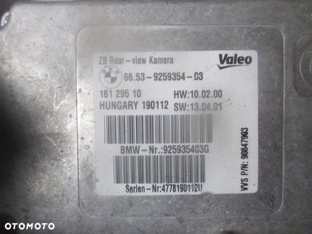 BMW 5 F10 F11 MODUŁ STEROWNIK KAMERY COFANIA 9259354 - 2