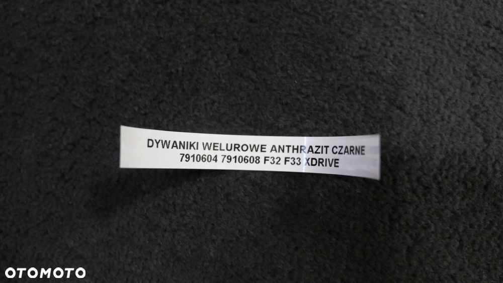 bmw f32 f33 dywaniki welurowe oryginalne komplet anthrazit 7910604 7910608 - 9