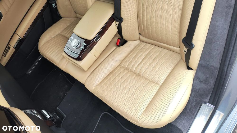 FOTELE KANAPA PODŁOKIETNIK BOCZKI TAPICERKA SKÓRA BEŻOWA DESIGNO FULL OPCJA GRZANA WENTYLOWANA MASAŻE MONITORY MERCEDES S-KLASA W221 LONG - 15