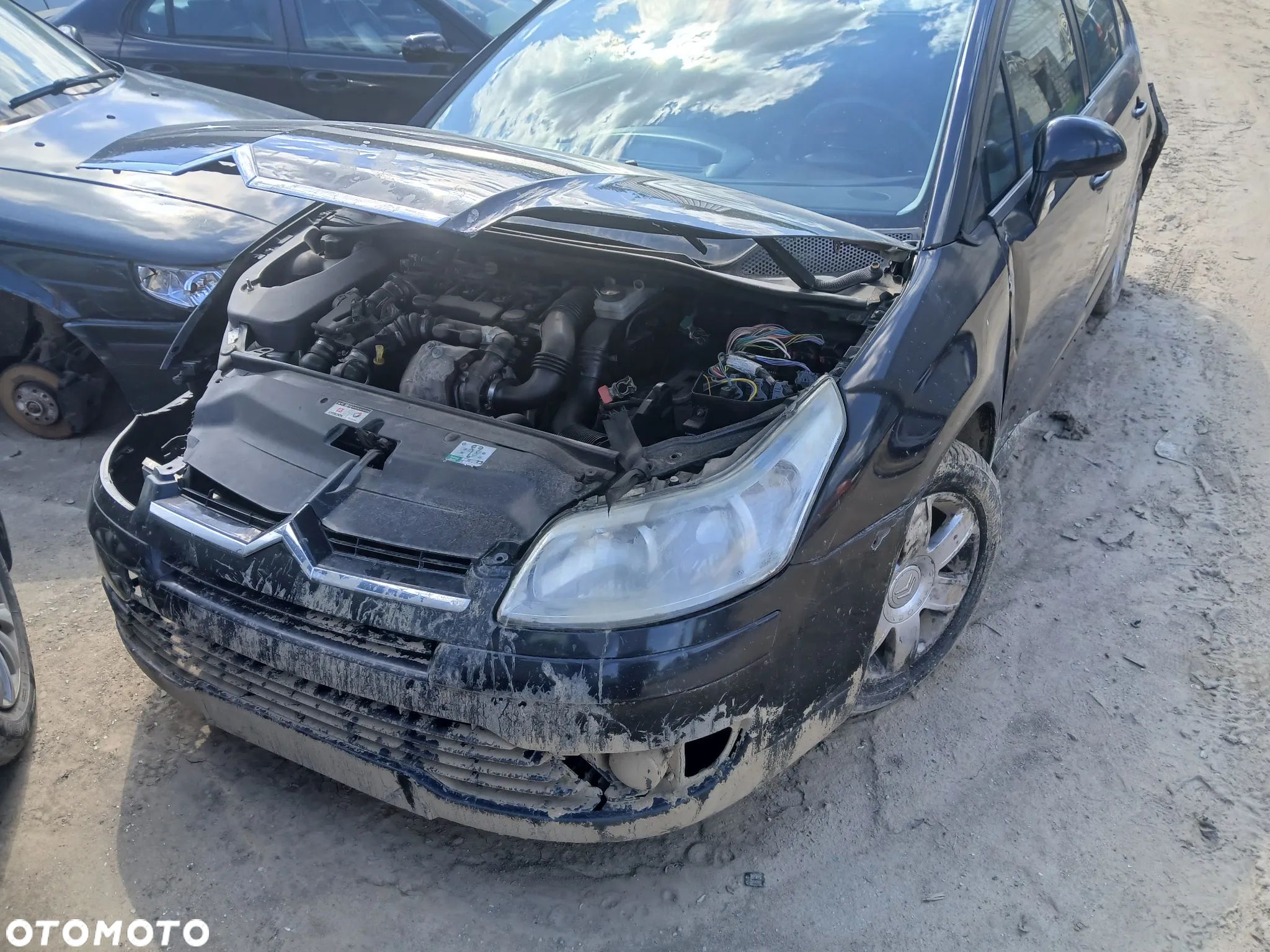 citroen C4 silnik 1.6 HDI skrzynia napęd sanki belka wahacz wahacze zacisk zaciski zwrotnica piasta - 1