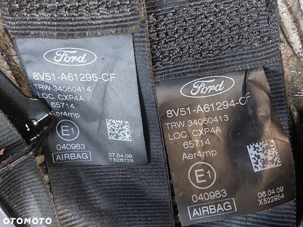 ZESTAW AIRBAG MODUŁ PODUSZKI PASY KOKPIT DESKA FORD FIESTA MK6 MK7 08-17 - 6