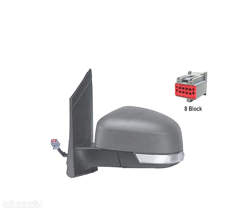 ESPELHO COMPLETO LADO ESQUERDO FORD FOCUS 07-12 TÉRMICO - 1