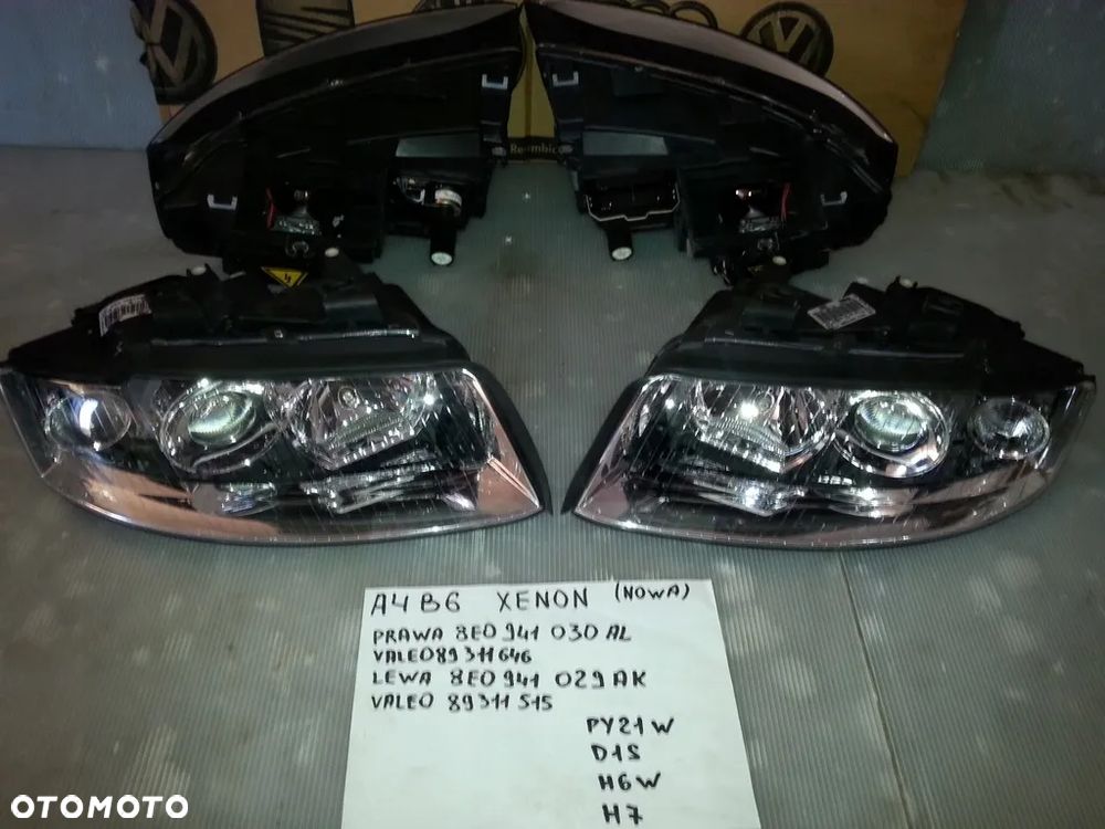 A4 B6 XENON NOWY REFLEKTOR LEWY PRAWY AUDI  MAŁYSZ 8E0941029AL 8E0941030AL - 2