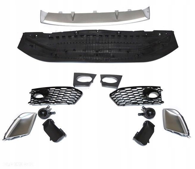 Zderzak przod Grill Kratki Tuning R S6 S-Line look Audi A6 c7 4g 2011-2014 - 5