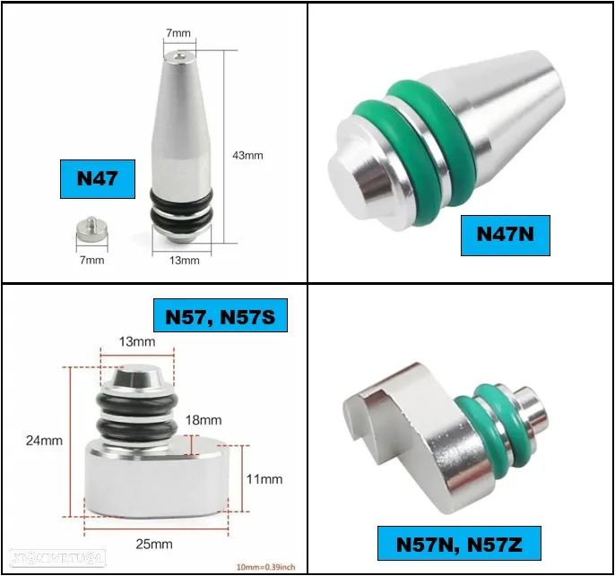 Kit remoção substituição borboletas coletor de admissão BMW N47, N57, M47, M57 - 2