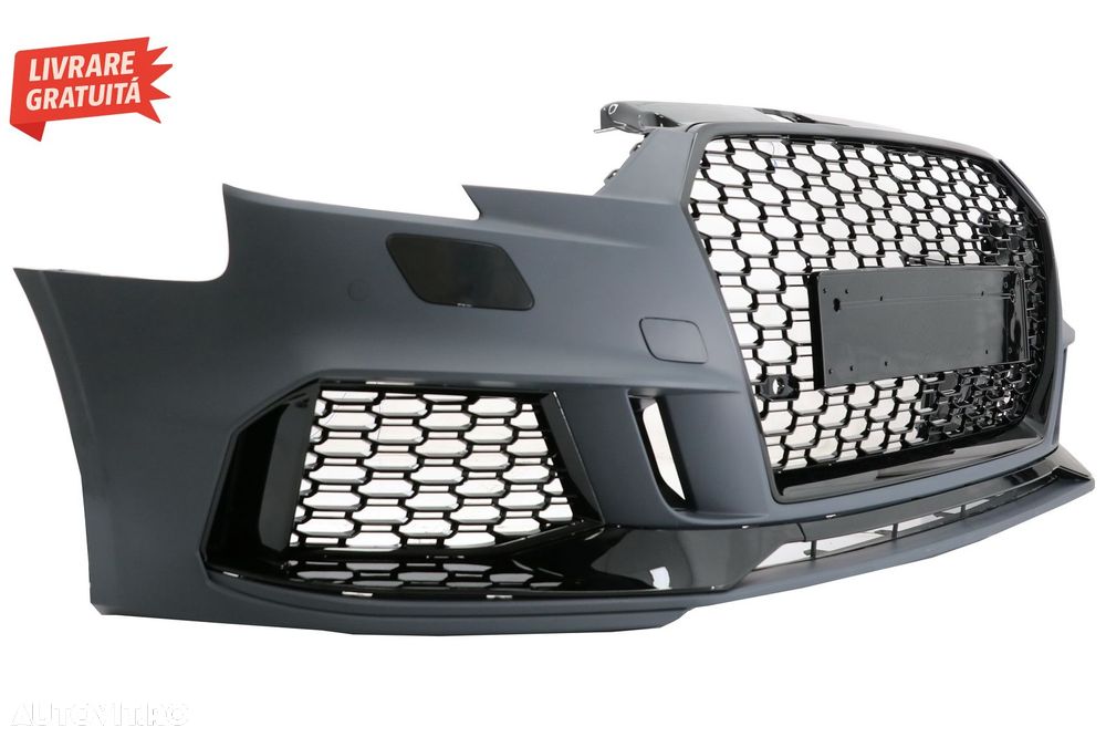 Bara Fata Audi A3 8V Facelift Sedan Cabrio (2016-2019) RS3 Design Negru Lucios- livrare gratuita - 2